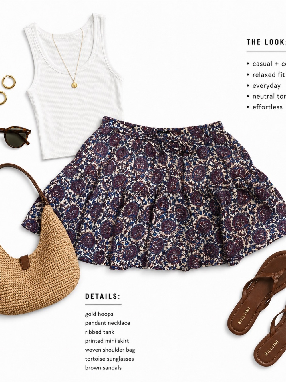 J. Crew Navy and Cream Floral Linen Ruffle Mini Skirt